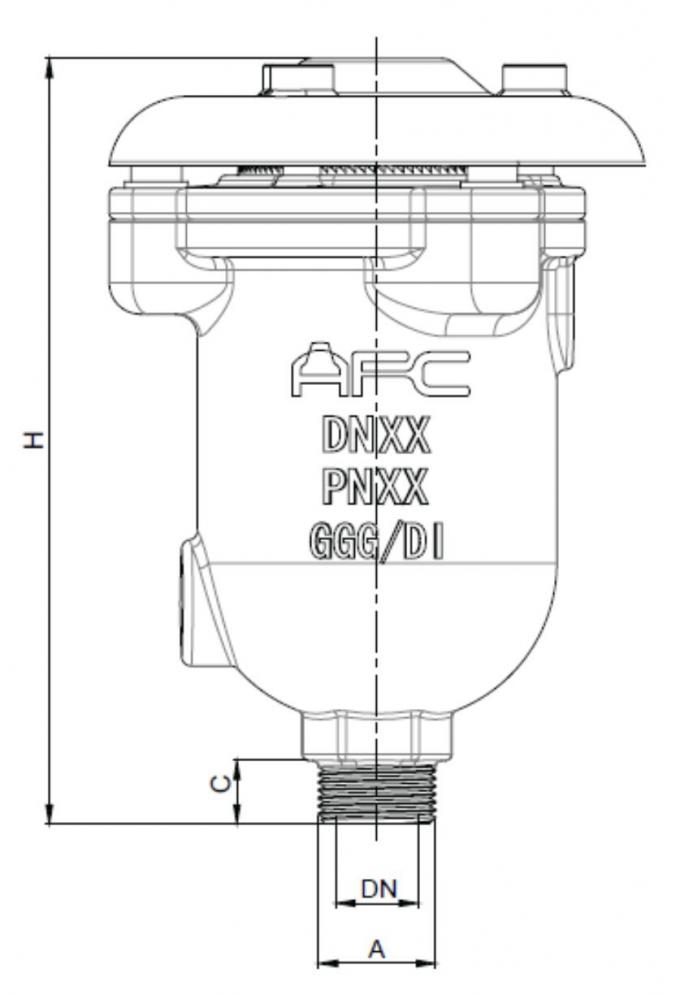 EN10744 RAL5010 Combination Air Release Valve With SS304 Sealing Arc